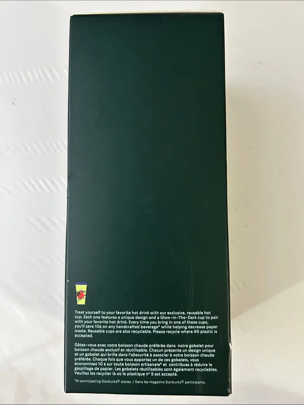 BNIB Starbucks Halloween Reusable Hot Cups that Glow-In-The-Dark